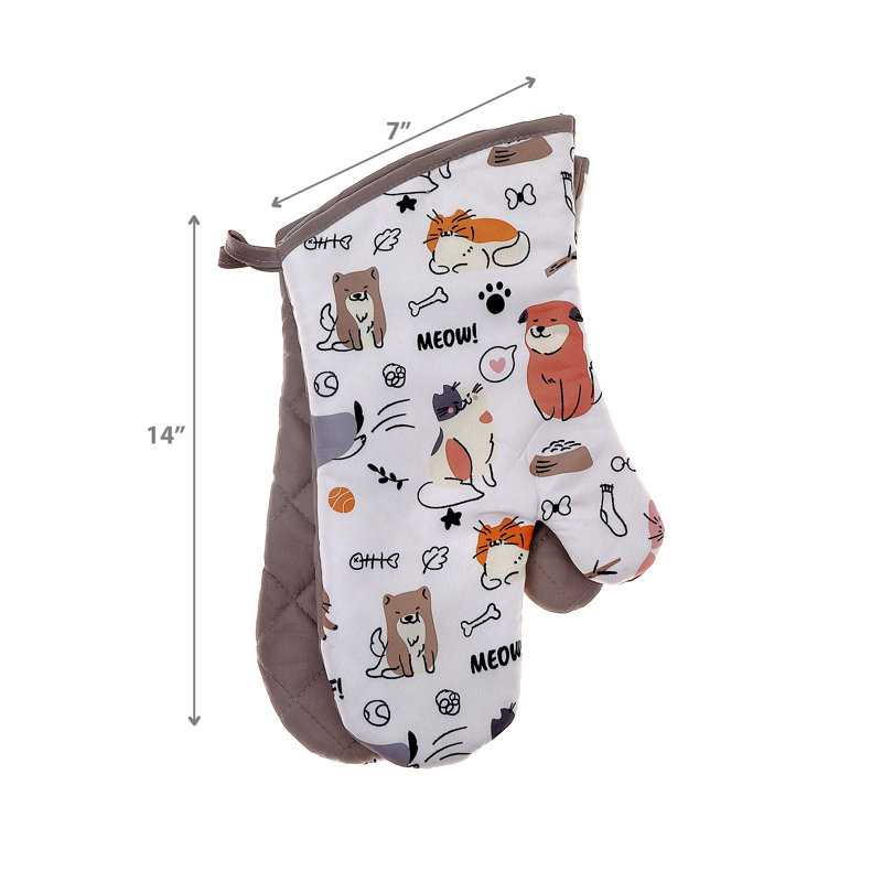 Ensemble de 2 mitaines de four pour chien et chat