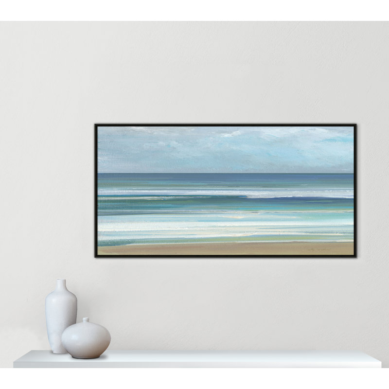 «Gentle Waves I» par Sally Swatland, H 31,5 po x l 61,5 po, Espresso