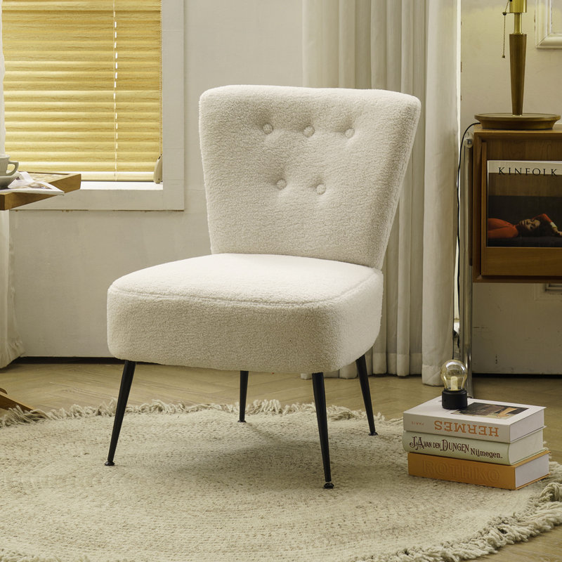 Chaise d'appoint 22,44 po Jahzi, Blanc velouté