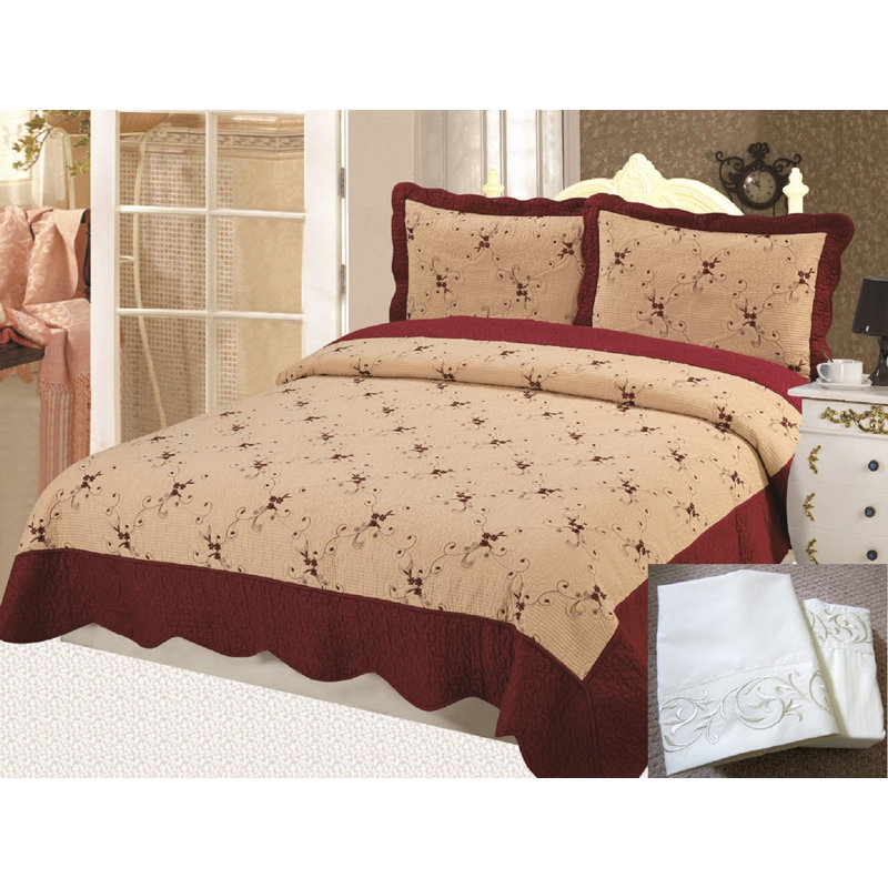 Ensemble de courtepointe réversible Napoles Premium, Courtepointe de très grande taille et 6 pièces s