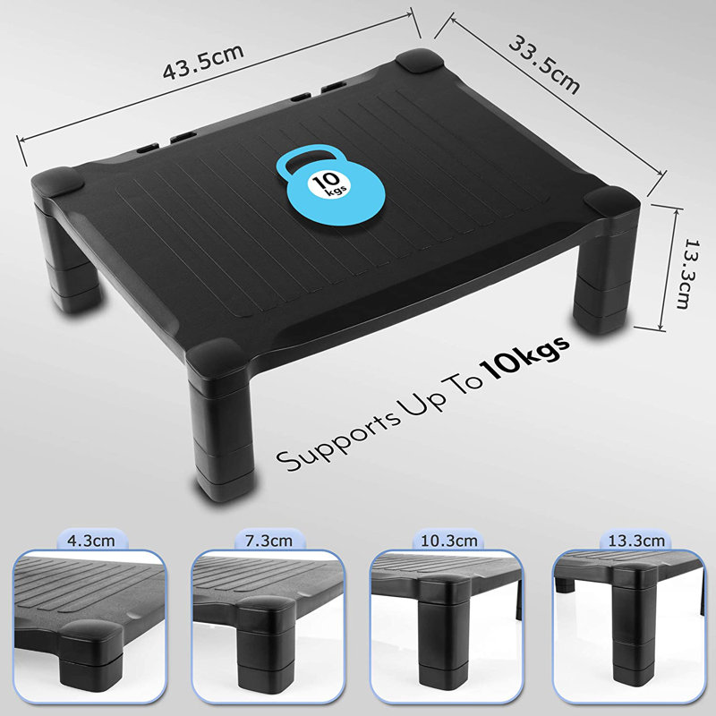 Height Adjustable Monitor Riser Stand