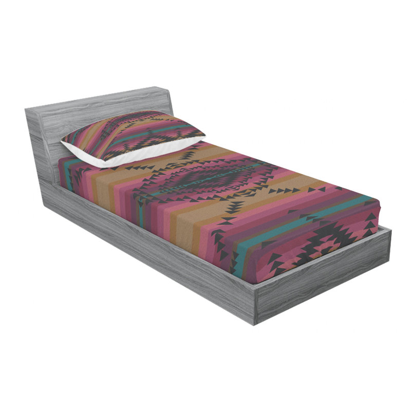 Microfiber Striped Sheet Set, Twin XL Sheet Set with Fitted Sheet