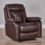 Fauteuil inclinable électrique à deux moteurs l 35,8 po en cuir végétalien avec appui-tête électrique-1915673009