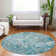 Premium Machine Washable Prisco Teal Rug