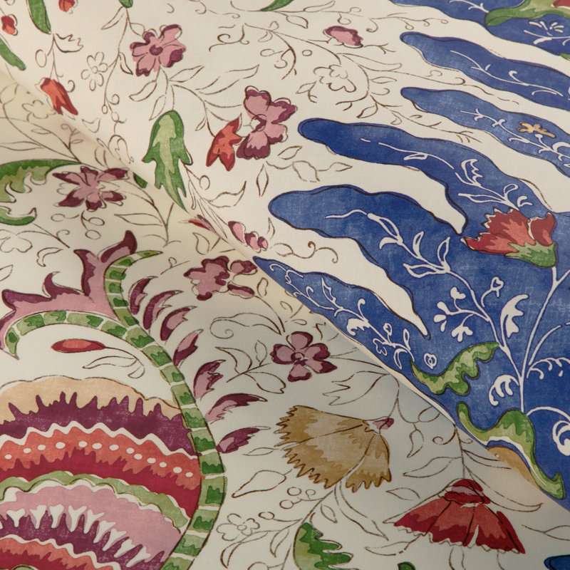 La Menagerie Riviere Print 100% Cotton Fabric, Blue