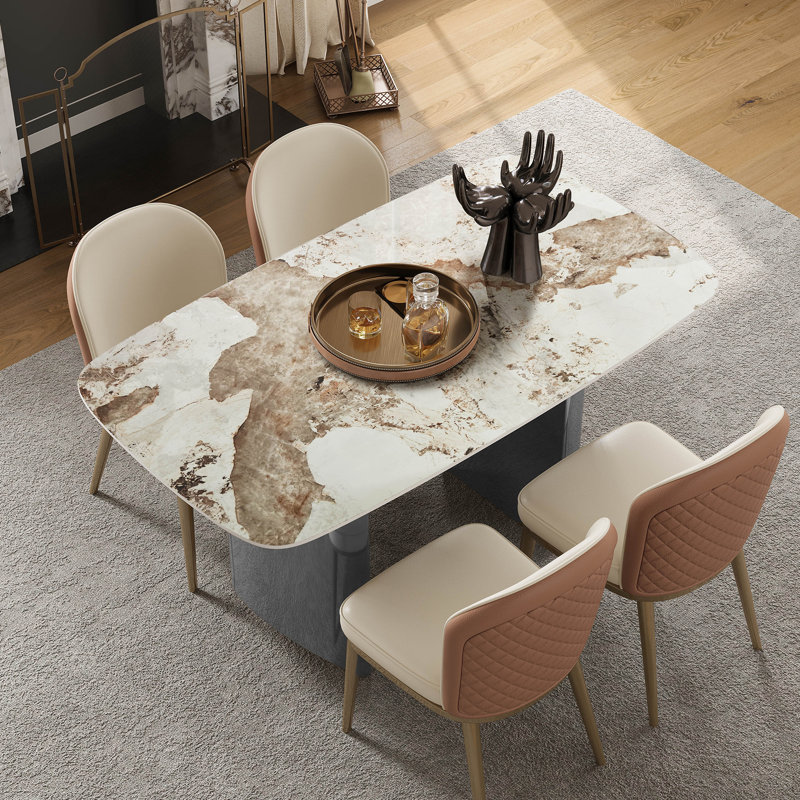 Table de salle à manger Wakenda, Doré, L 31,5 po x L 55,1 po