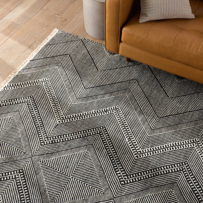 Satori Hand Woven Wool Geometric Area Rug, Rectangle 5' x 8'