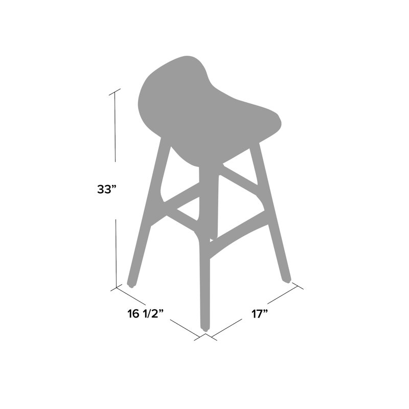 Tabouret de bar 29 po Holden, Beige, Marron clair