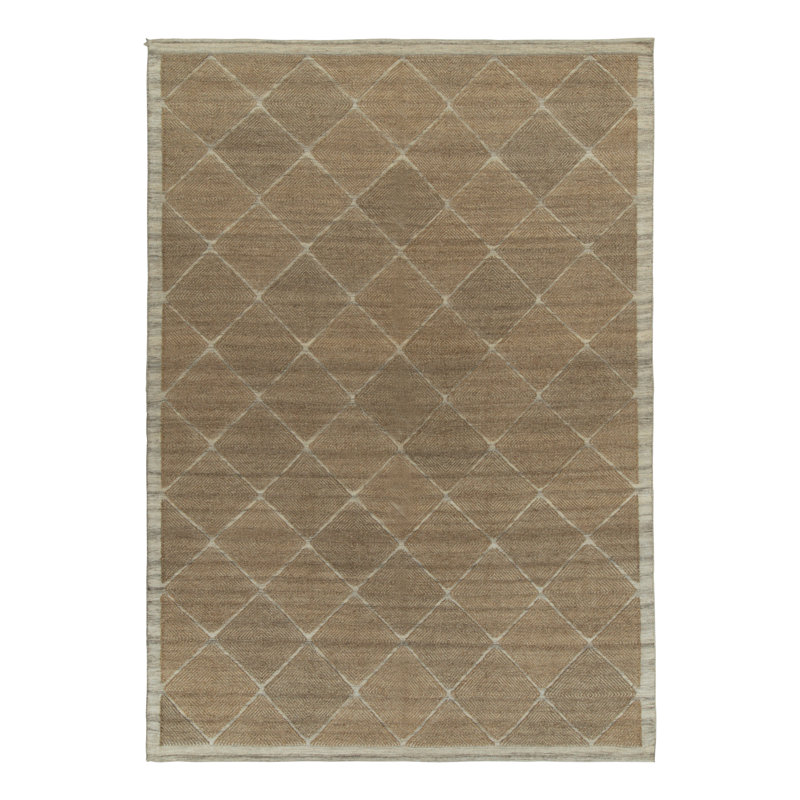 Scandinavian Wool Geometric Area Rug, Rectangle 10' x 14'