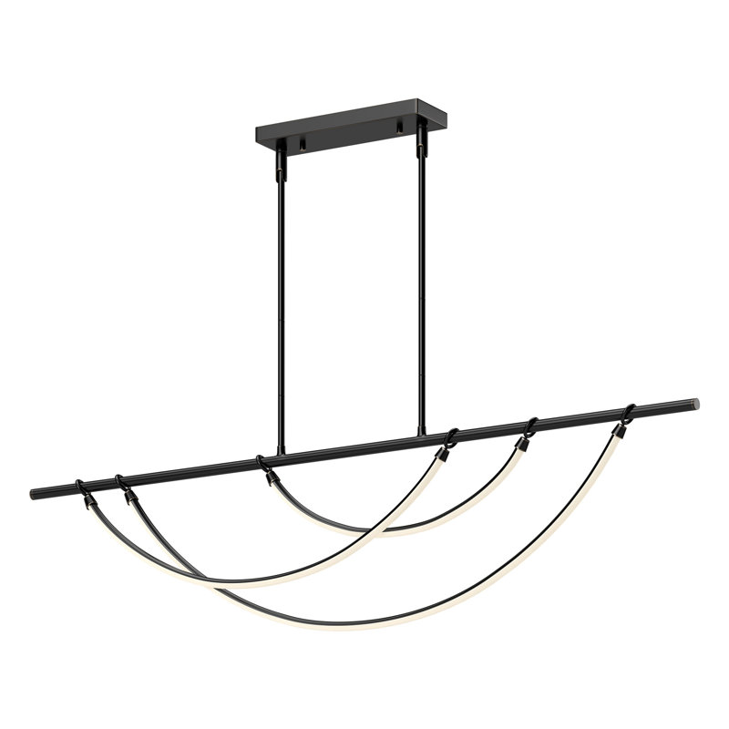 Aryas Bronze and Aluminum LED Linear Pendant Light