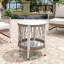 Table d'appoint d'extérieur 17,32 po Bohemian Garden - Corde tissée à la main avec structure en acier thermolaqué (table incluse seulement)