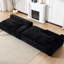 Canapé-lit modulaire en forme de L noir à 4 places, style minimaliste moderne, 99 x 69 po, rembourré avec mousse et velours côtelé doux avec structure à ressorts