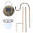 Set of 2 Solar-Powered Leaf Design Hanging Lanterns with Shepherd Hooks