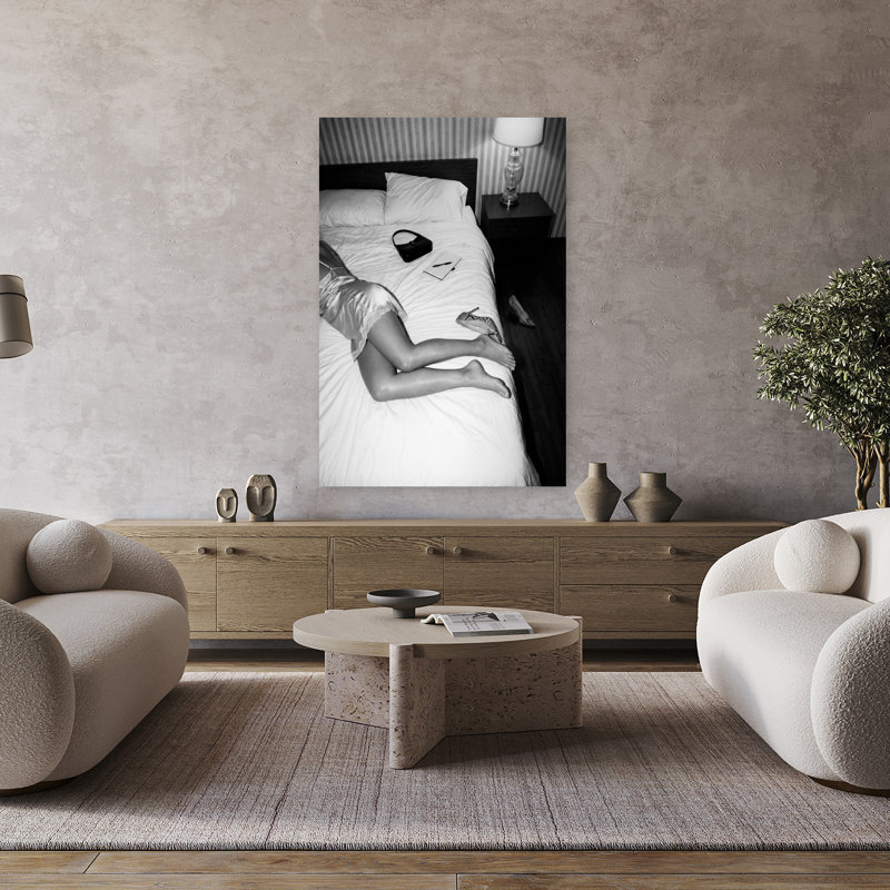 Art mural abstrait contemporain The Hotel Room, H 48 po x l 32 po