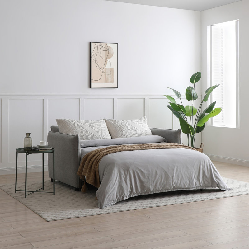 Betty 2 Seater Velvet Sofa Bed, Grey
