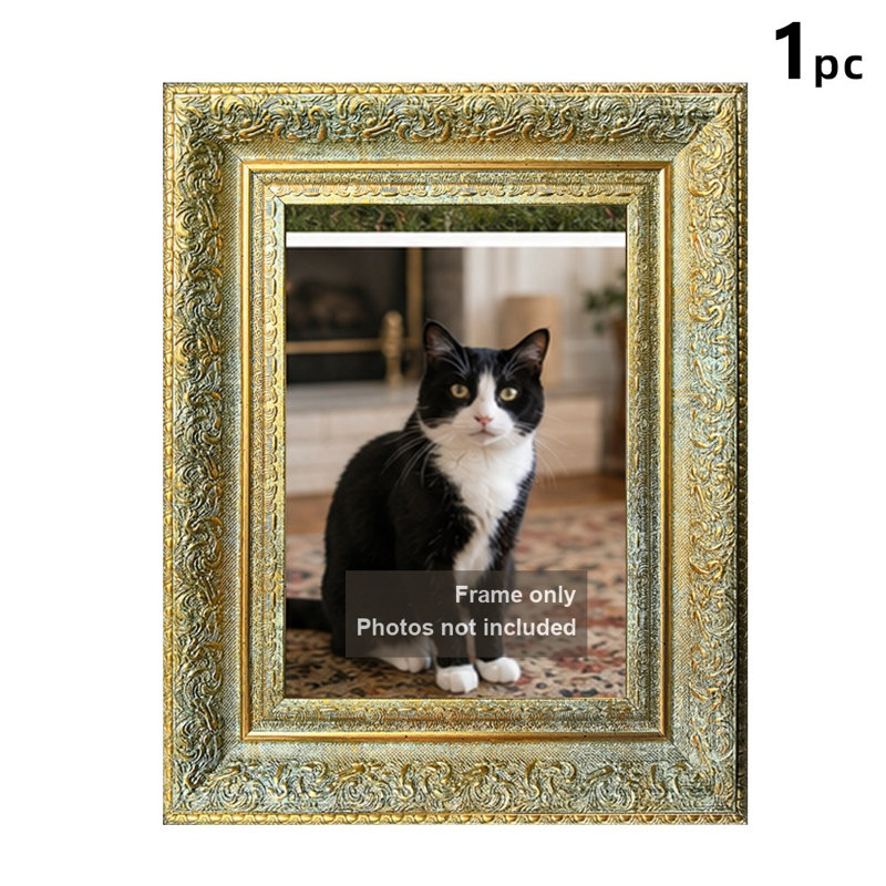 Cadre photo doré antique 1PC 8 "x 10" 1PC avec orientation portrait ou paysage, Antique Gold, 1, 8" W x 10" H