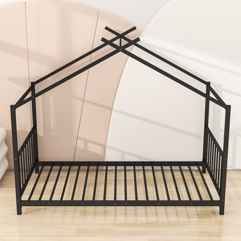 Lit plateforme en métal Adeyinka, Noir