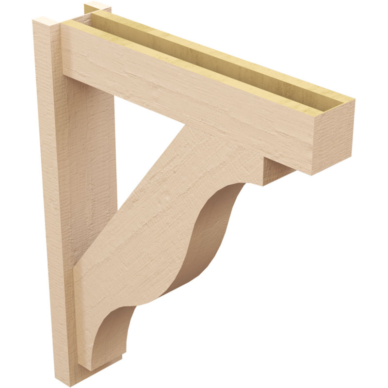Bois de cèdre brut Funston Block TimberThane Perspector, brun clair apprêté, H 32 po x l 6 po x P 26 po