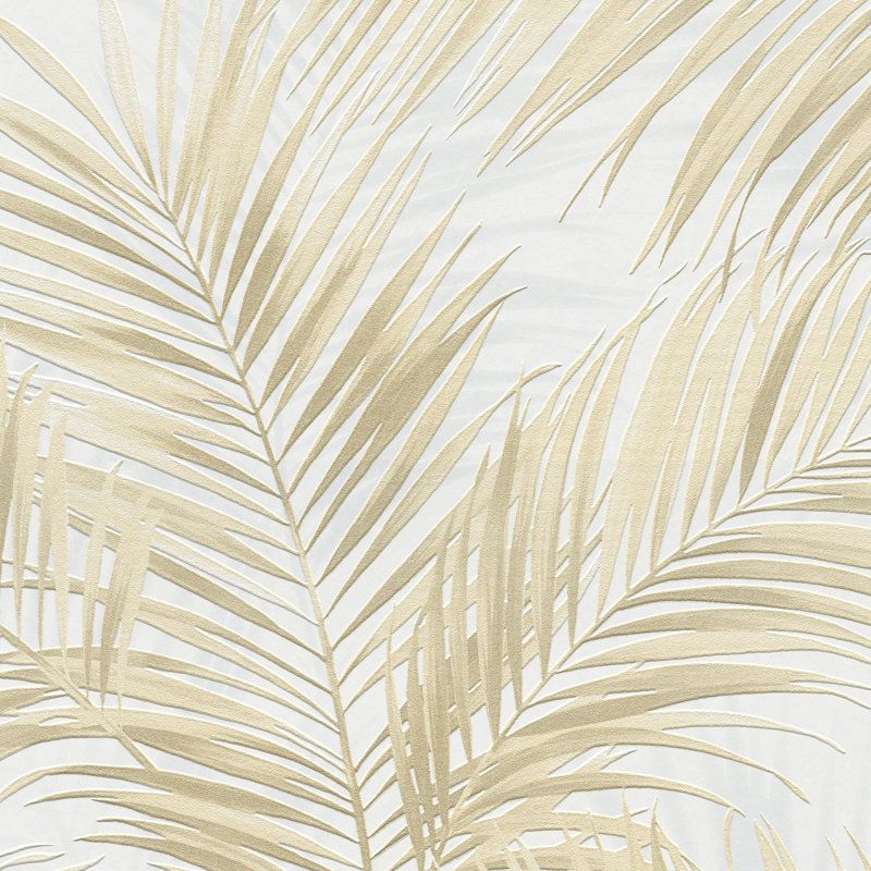 Échantillon de papier peint Calvado Palm, Beige