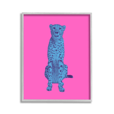 Leopard on Vivid Pink Framed by House of Lulu