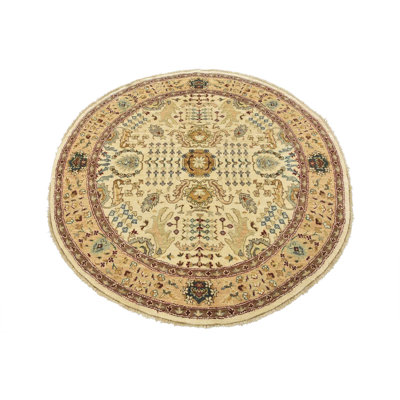 Tapis beige nouvel âge en laine 6 pi x 6 pi Myleena