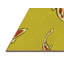 Tapis rond rond en laine jaune-2095939571