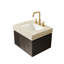 Meuble-lavabo flottant 24 po avec lavabo, armoire de contreplaqué 2 portes et comptoir en pierre frittée 24 po