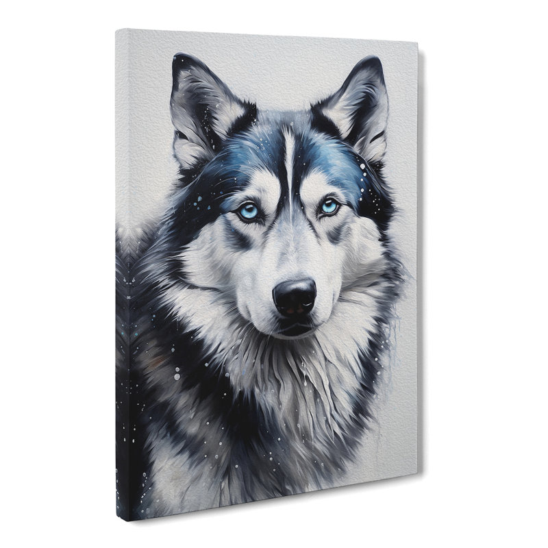 Husky Realism - Wrapped Canvas, 60cm H x 40cm W x 3cm D