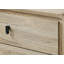 Table de chevet Mid-Century avec finition en bois naturel et grand tiroir pour le rangement, parfait pour l'organisation de la chambre à coucher