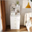 Coiffeuse 3 en 1 avec miroir et rangement à DEL, coiffeuse de maquillage compacte avec 4 tiroirs, armoire et tabouret caché pour l'organisation de la chambre à coucher
