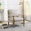 Chaise d'appoint en bois avec pieds tournés