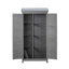 Grande remise extérieure en bois avec armoire à outils verticale en métal pour jardin