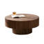 Table basse ronde en bois de 30,51 pouces pour le salon