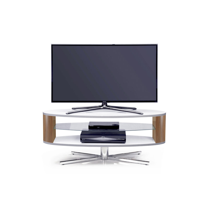 Tuggle TV Stand for TVs up to 50", White/Walnut