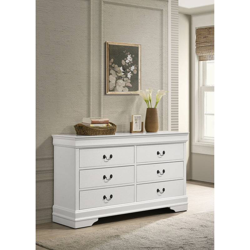 Frances White 6-drawer Dresser