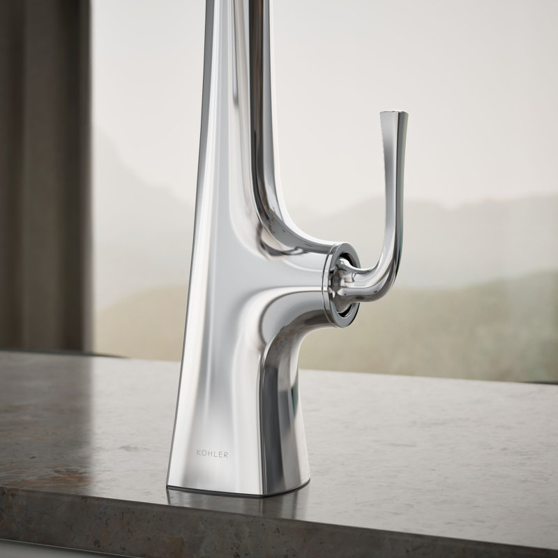 Graze Single-Handle Semi-Professional Kitchen Sink Faucet With 24-5/16-In Spout, Polished Chrome