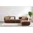 Mocha Cloud 125'' Sectional Sofa With Ottoman