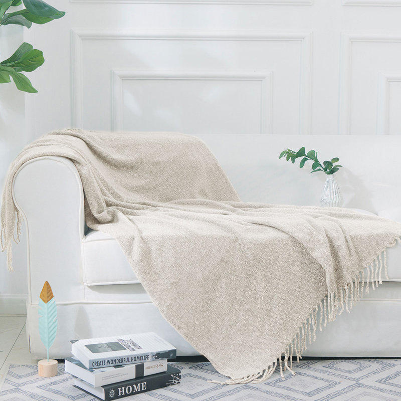  Jeté en tricot ultra doux, Taupe
