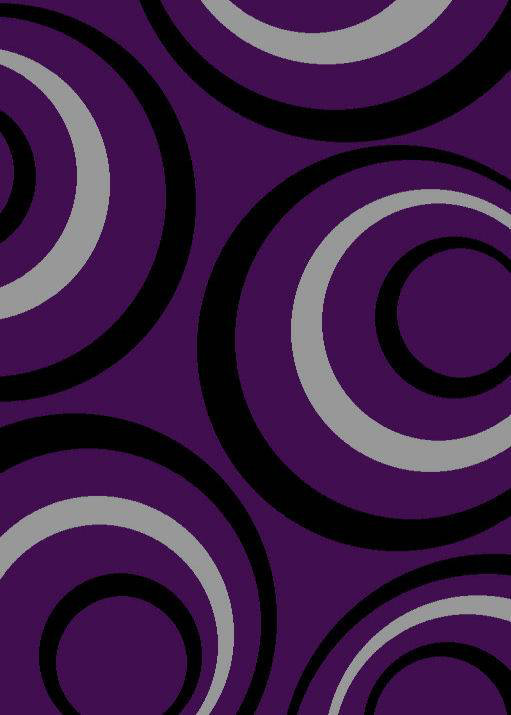 Tapis mauve abstrait, Rectangle 7 pi 10 po x 10 pi 2 po