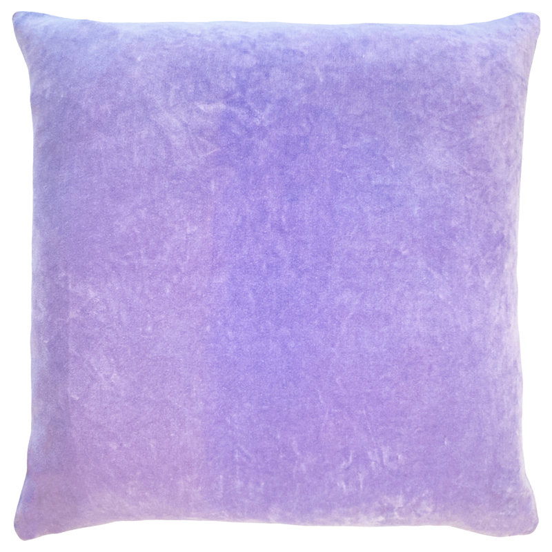 Square Cushion Cover, Lemon/Lilac, Feather