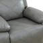 Power Recliner Chair Grey Breathable Leather - USB Charging, LED Ambient Light, Solid Wood Frame, Quiet Motor, Ergonomic Lumbar Support For Home Theater