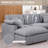 Oversized Corner Sectional Modular Sofa, Shariff Chenille Cloud Sectional Living Room Sets-859297028-859297029