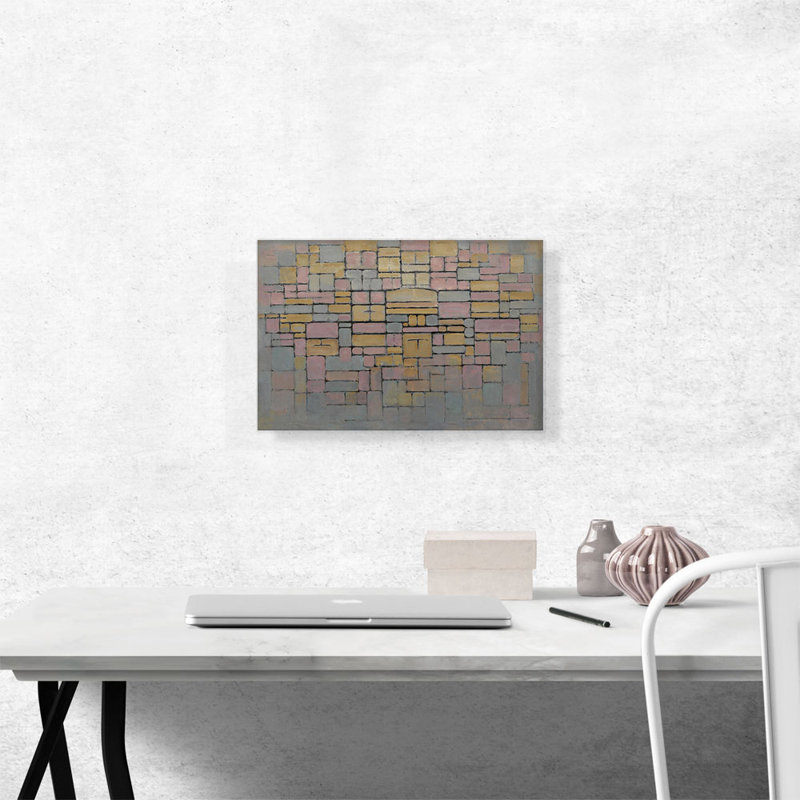 "Composition No. V" par Piet Mondrian, reproduction d'art sur toile tendue, H 12 po x l 18 po x 1,5 po