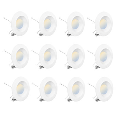 5"/6" Retrofit LED Downlight, 12W, 3CCT Selectable, Dimmable