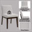 Chaise d'appoint en lin gris