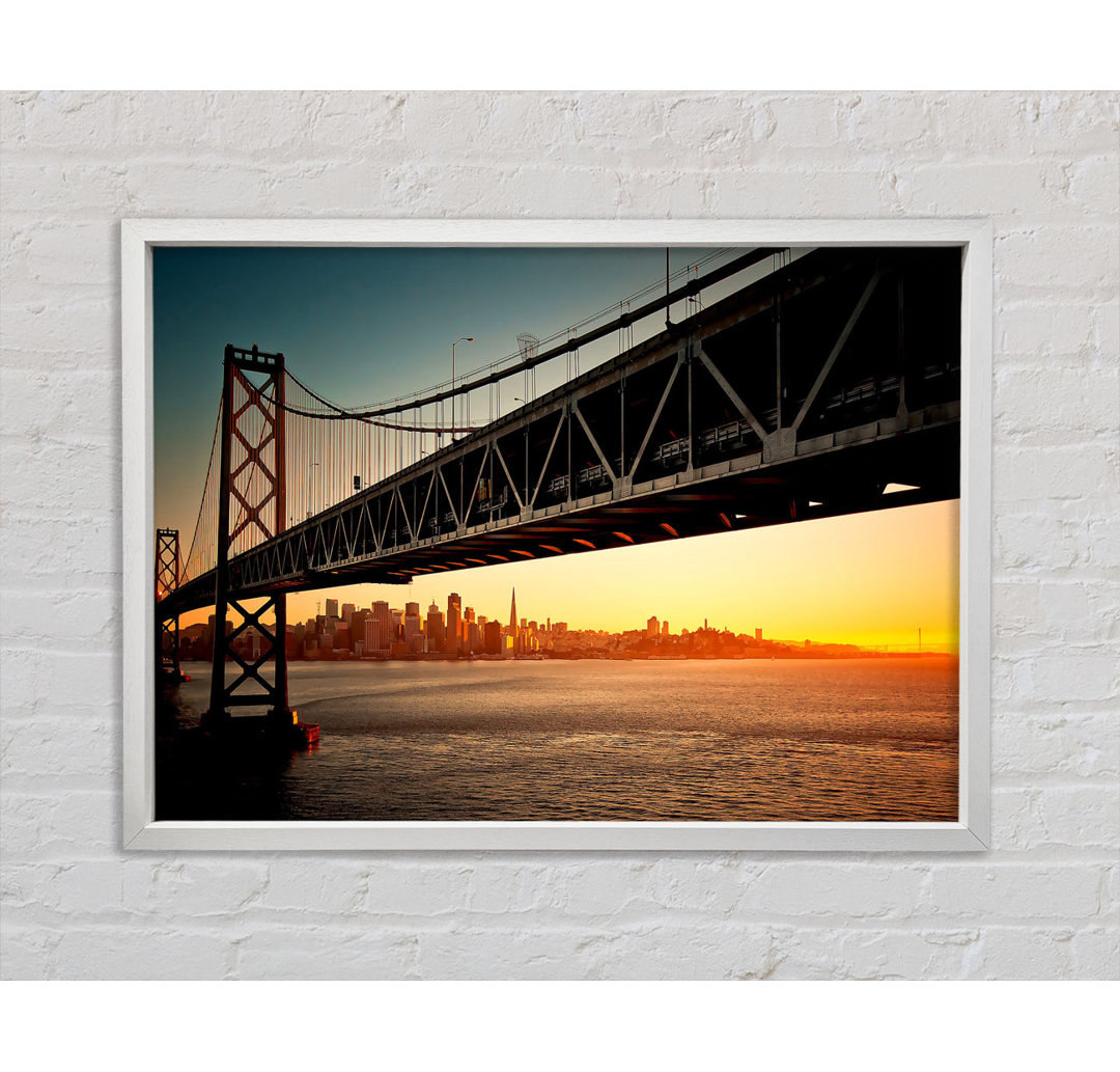 Oakland Bay Bridge San Francisco - Einzelbildrahmen Kunstdrucke auf Leinwand