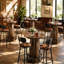 Table de bar 37,4 po avec repose-pieds
