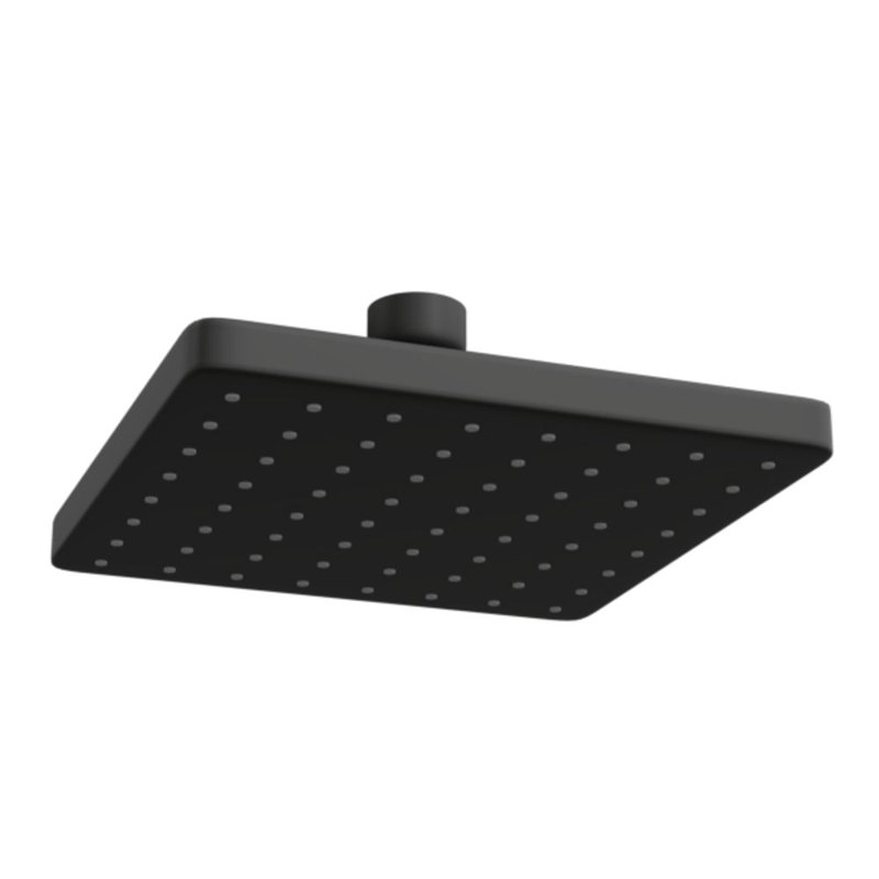 Pomme de douche 6 po ABS SQU, Noir mat