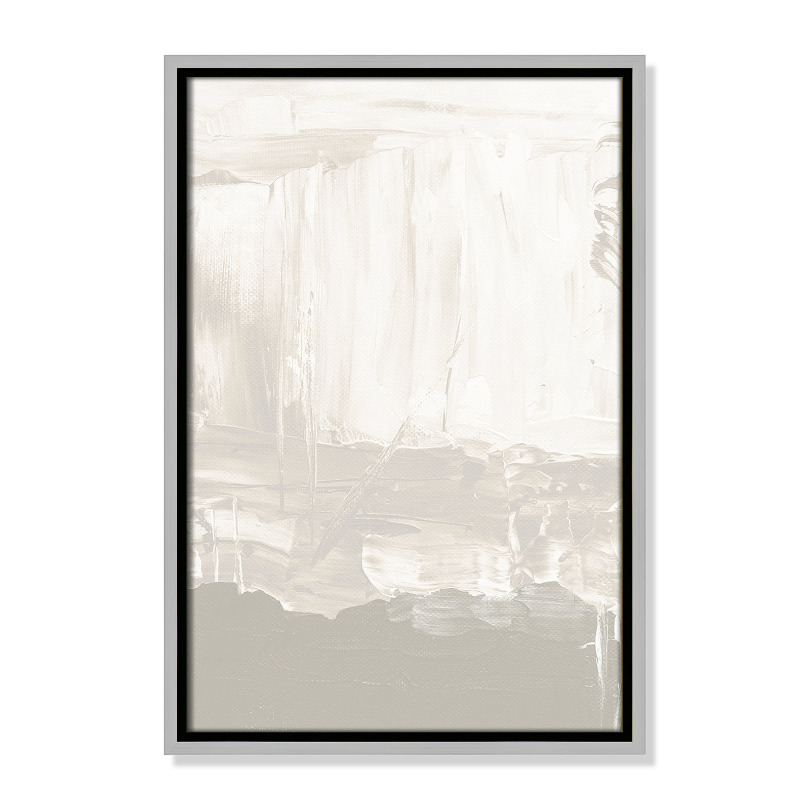 Albie "Taupe Abstract" Print, 19.5" H x 13.5" W, Silver