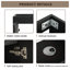 Meuble-lavabo autoportant de 23 po avec lavabo intégré et support de rangement assorti, finition châtaignier noir ou blanc brillant, fabrication en contreplaqué